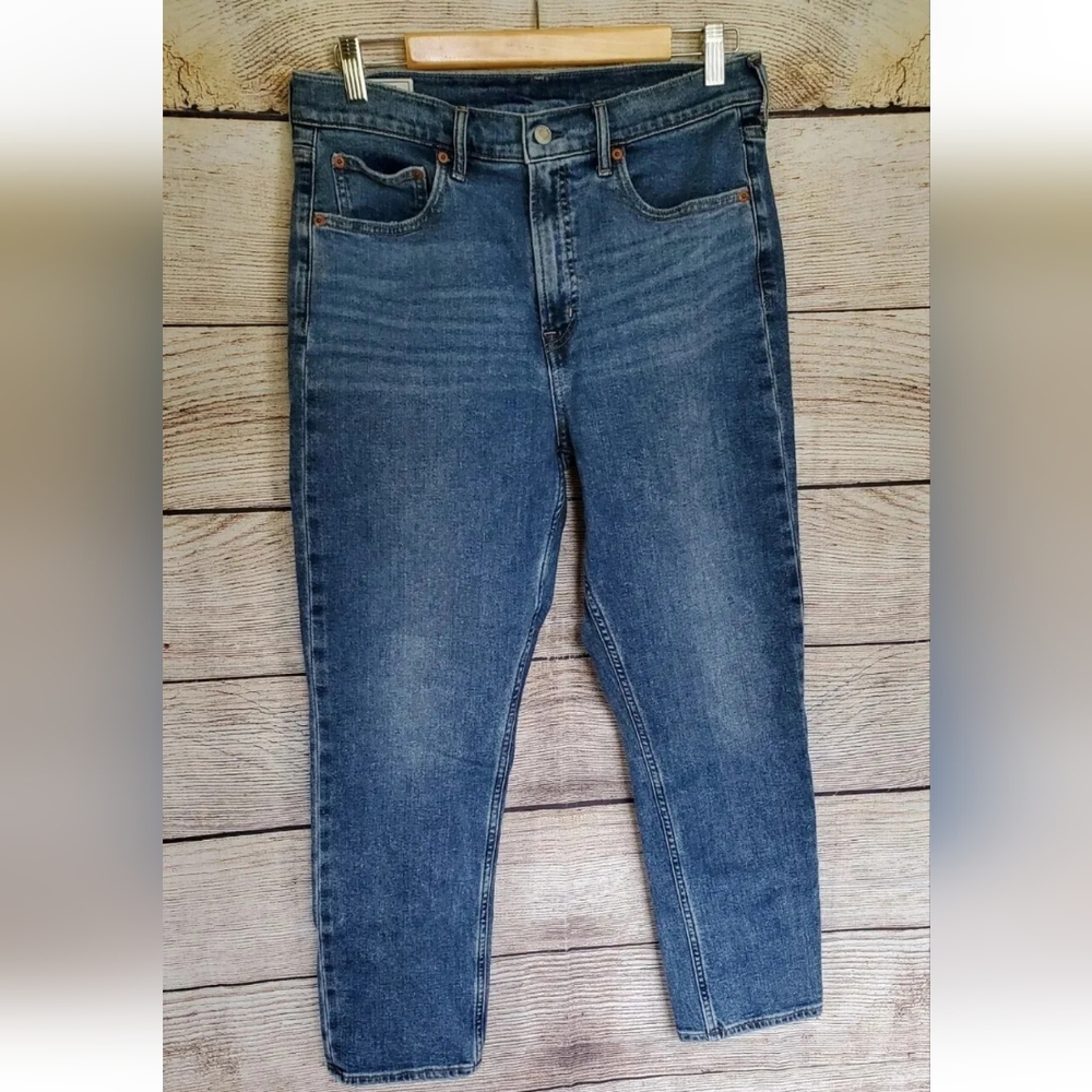 Gap Medium Wash Cigarette High Rise Jeans Size 31/12R